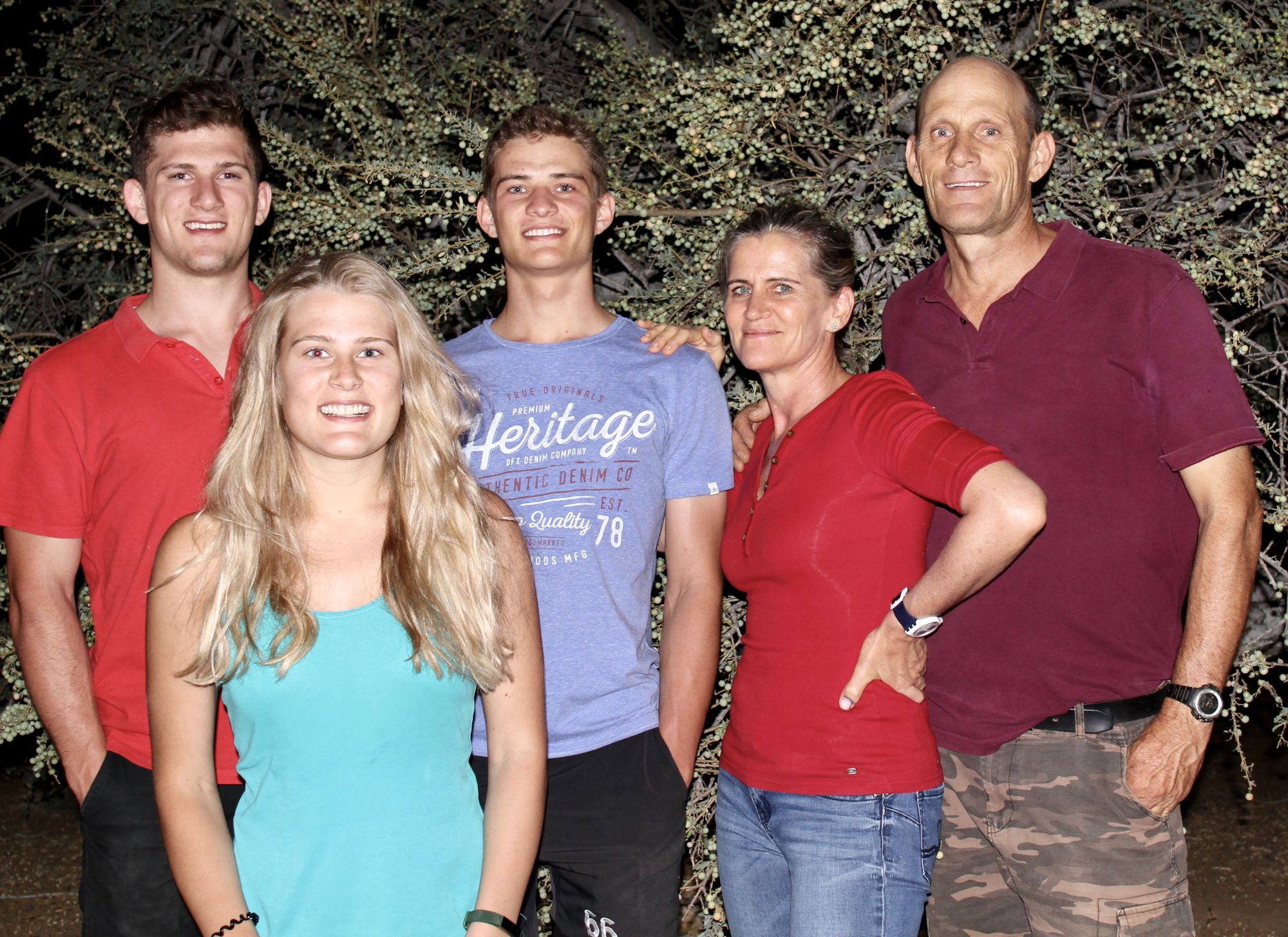 Die Eplers auf der Gästefarm in  Namibia